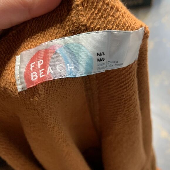 FREE PEOPLE BEACH DUSTER CARDIGAN ORANGE MEDIUM/LARGE NEW WITH TAGS - Picture 7 of 7